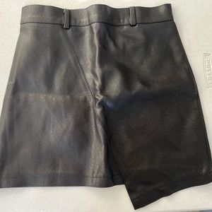 Black leather skirt